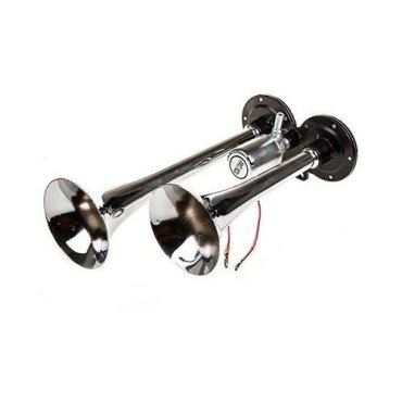 Сигнал звуковой воздуш. 2 рожк. 12/24V L=290/220 мм 120dB (SKYWAY)