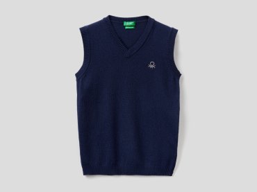 Жилет для мальчиков Benetton цв. синий р.158