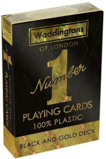 Карты игральные Waddingtons Of London №1 (Чёрные с золотом)
