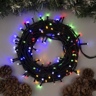Luazon Lighting Гирлянда Клип-лайт мерцание темная нить 100 м