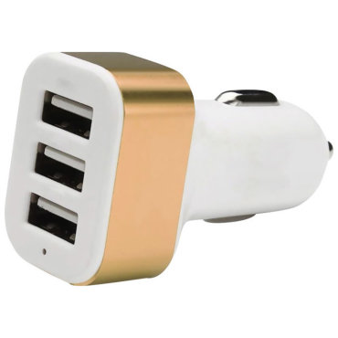 Автомобильное зарядное устройство Energy ET-21A, 3 USB, 2,1A, цвет - золотой