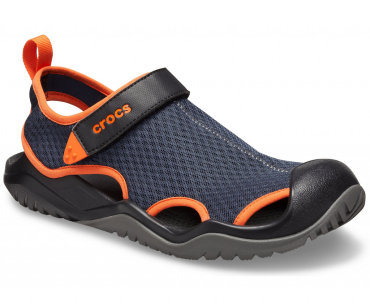 Сандалии мужские CROCS Men's Swiftwater™ Mesh Deck Sandal Navy/Tangerine арт. 205289