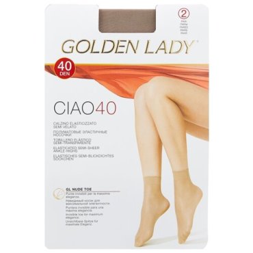Капроновые носки Golden Lady Ciao 40 Den, 2 пары, размер 0 (one size), daino