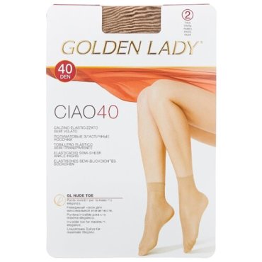 Капроновые носки Golden Lady Ciao 40 Den, 2 пары, размер 0 (one size), melon