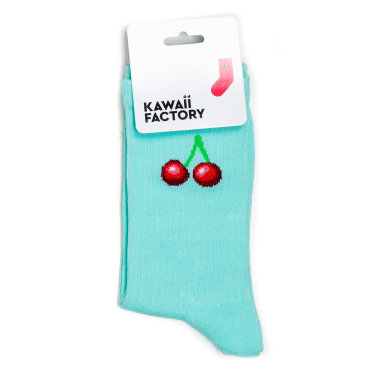 Носки Kawaii Factory Vishenki голубые 35-39