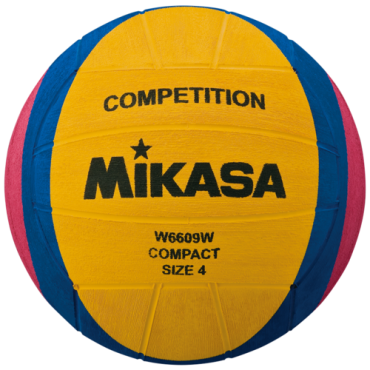 Мяч для водного поло Mikasa W6609W желтый/синий/розовый