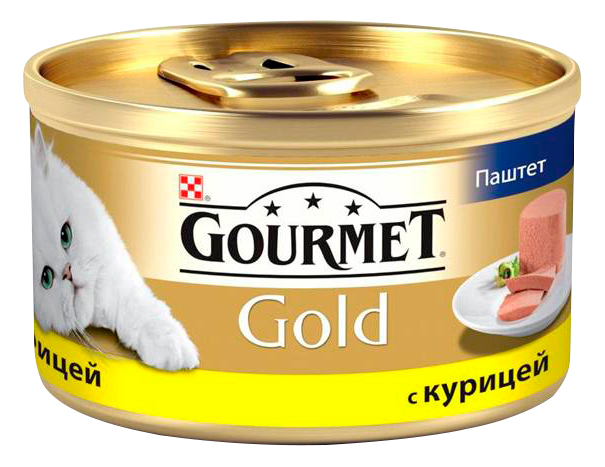 Корм для кошек паштет курица Gourmet Gold