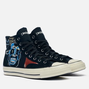 Кеды Converse x Basquiat Chuck 70 Hi, цвет чёрный, размер 36 EU