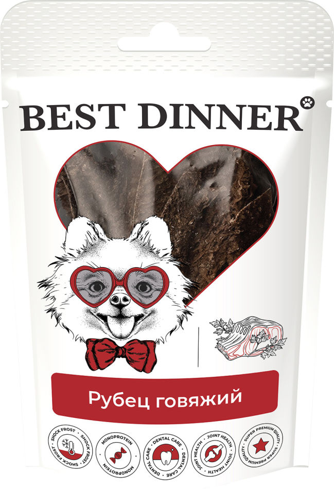 Лакомство для собак Best Dinner Freeze Dry Рубец говяжий 35г (упаковка 3 шт.)
