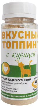 Витаминно-минеральная добавка для кошек Профбаланс Топпинг со вкусом курицы порошок 60 г