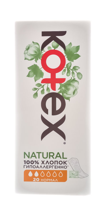 Kotex Ежедневки Kotex Natural, 20 шт (Kotex, Ежедневные)