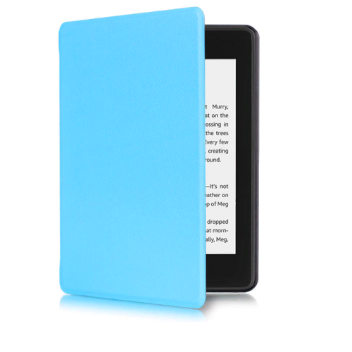 Чехол-обложка MyPads для Amazon Kindle PaperWhite 4 2018/ Kindle 10 2020 из качественной эко-кожи с функцией включения-выключения и возможностью быстрого снятия голубой