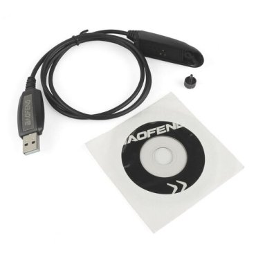 USB кабель и CD диск для программирования раций Baofeng BF-A58, BF-9700, BF-S56 Max