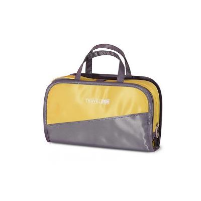 Дорожная косметичка со съёмным отделением Travel Bag, серо-жёлтый