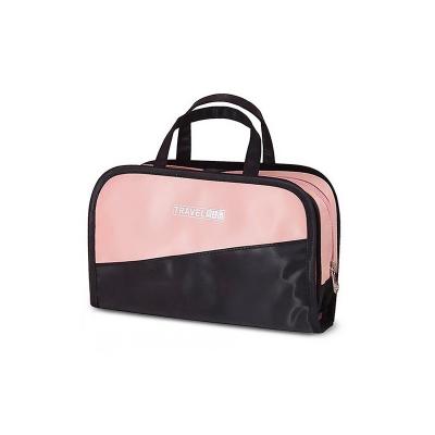 Дорожная косметичка со съёмным отделением Travel Bag, чёрно-розовый