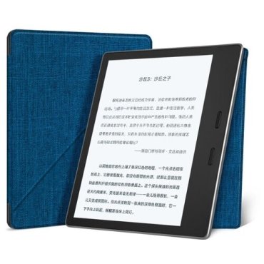 Чехол- обложка футляр MyPads для Amazon Kindle Oasis 2 (2017) 3G из водоотталкивающей ткани под джинсу синий