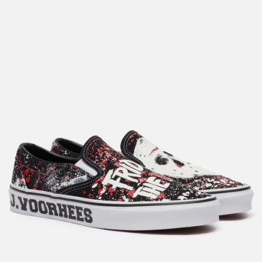 Мужские кеды Vans x Horror Classic Slip-On Friday The 13th, цвет чёрный, размер 43 EU