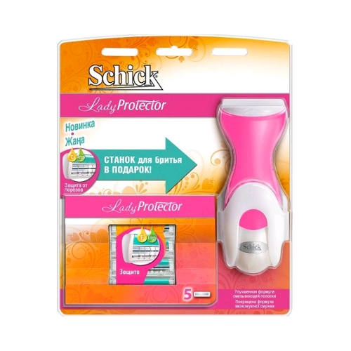 Станок Schick Lady Protector Станок + 5 кассет