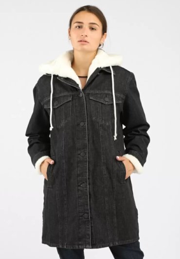 Джинсовая куртка женская A passion play 212TR(WH-0024)-0201 черная S
