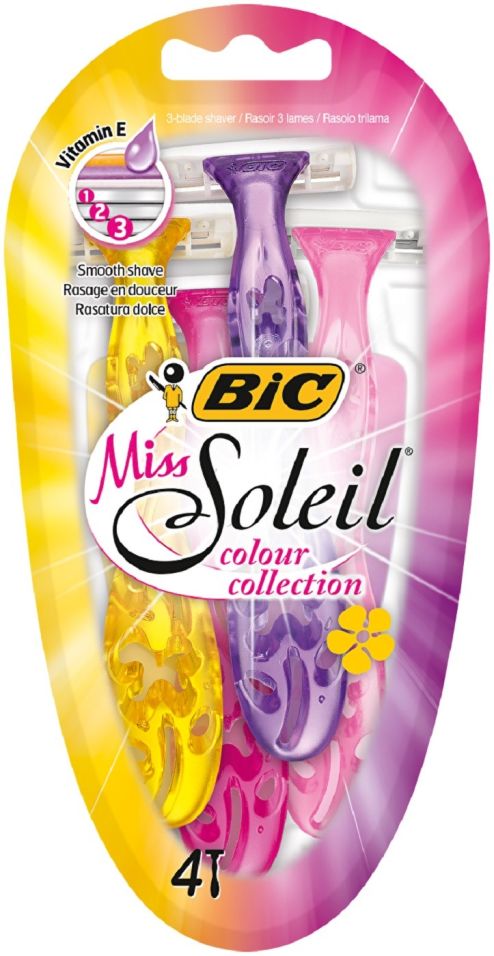 Бритва Bic Miss Soleil Colour Collection одноразовая 4шт