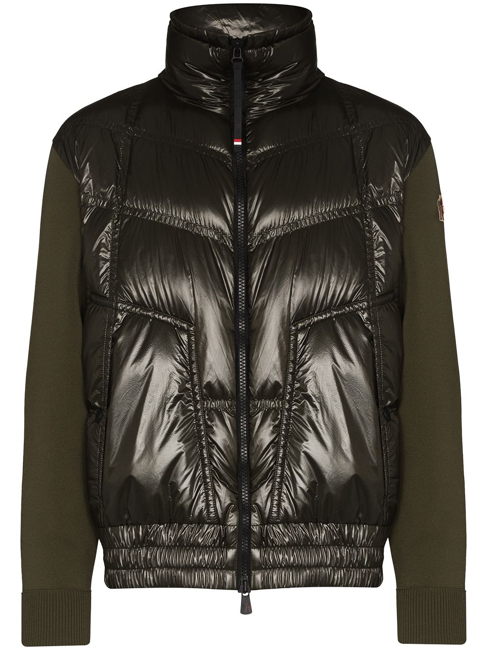 Moncler Grenoble пуховик с трикотажными рукавами