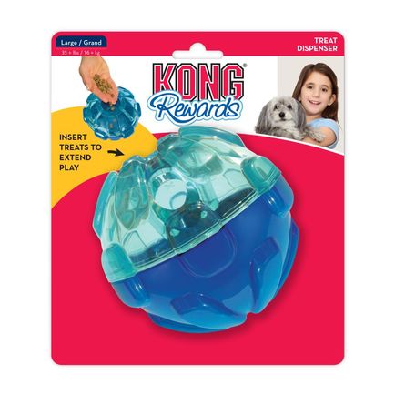 Kong Rewards Игрушка для собак, мяч для лакомств, размер L, резина