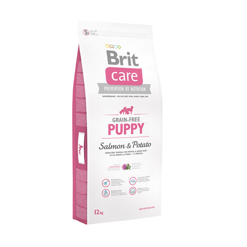Корм Brit care беззерновой, для щенков, с лососем и картофелем (3 кг)