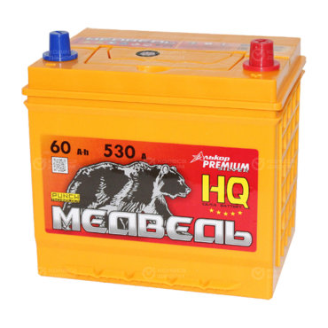 Аккумулятор легковой "Медведь HQ" 60 Ач o/п D23L
