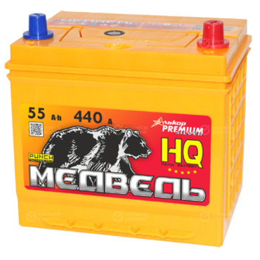 Аккумулятор легковой "Медведь HQ" 55 Ач о/п 65B24L