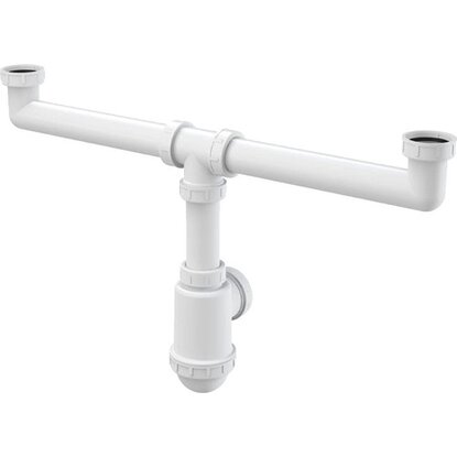 Сифон для двойной мойки Alcaplast A448-DN50/40