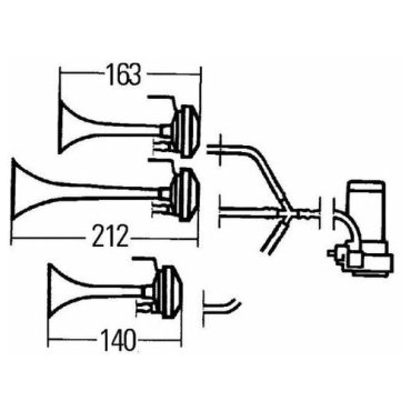 Звуковой сигнал Hella 3PD 003 001-671