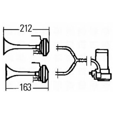 Звуковой сигнал Hella 3PB 003 001-651