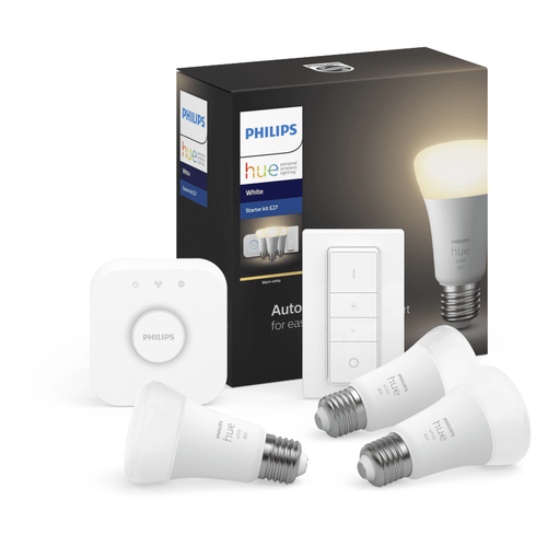 Набор аксессуаров Philips Hue Набор из 3 цветных ламп, блока управления и диммера Philips HueWCA 9W A60 E27 set RUS