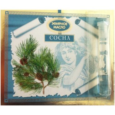 Эфирное масло сосны на открытке, афродизиак 1,3 мл.