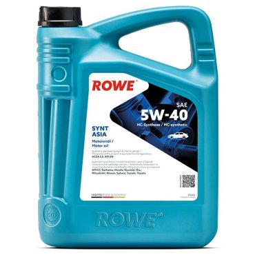 Моторное масло ROWE HIGHTEC SYNT ASIA SAE 5W-40 4л
