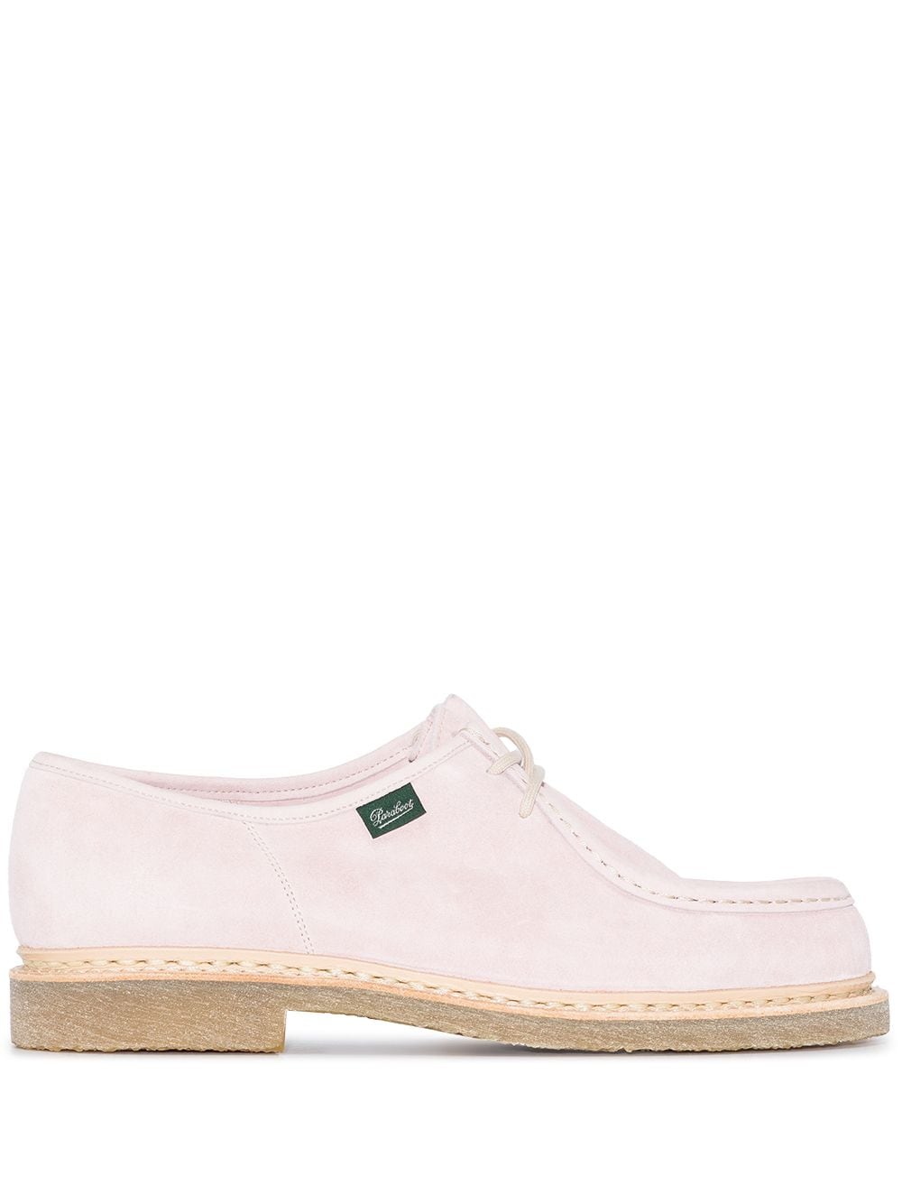 Paraboot pink suede derby shoes