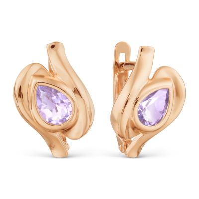 Серьги с аметистами Линии Любви
