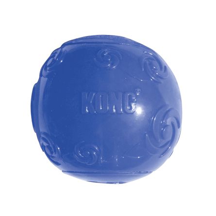 Kong Squeezz Мяч для собак, хрустящий c пищалкой, резина, М, цвет в ассортименте