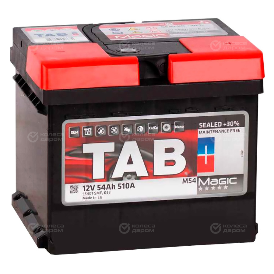 Аккумулятор легковой "TAB" Magic 54 Ач о/п LB1 189054