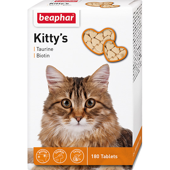Витаминно-минеральная добавка для кошек Beaphar Kitty`s Taurine+Biotin с таурином и биотином