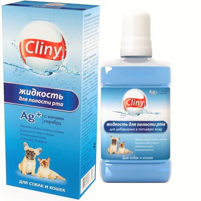 Средство для ротовой полости для кошек Cliny жидкая щетка без вкуса 100 мл