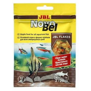 JBL NovoBel - Осн. корм для пресноводных аквариумных рыб хлопья саше 12 г (2 шт)