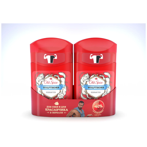 Old Spice Wolfthorn Дезодорант твердый, 50 мл, 2 шт