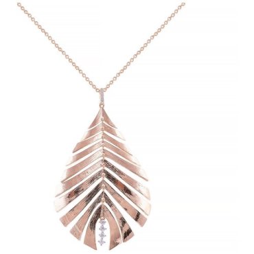 ELEMENT47 Ювелирное колье из серебра 925 пробы с фианитами SN2547-M-TSP-001-PINK, 50 см, 12.11 г