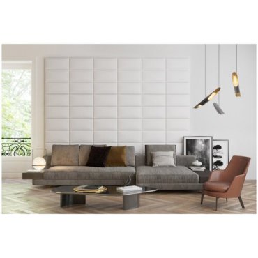 Мягкие панели eco leather White 30 x 60