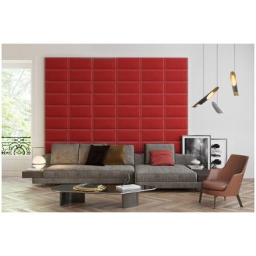 Мягкие панели eco leather Red 30 x 60