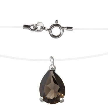 Колье женское Balex Jewellery 9504128219 из серебра, раухтопаз, 39 см