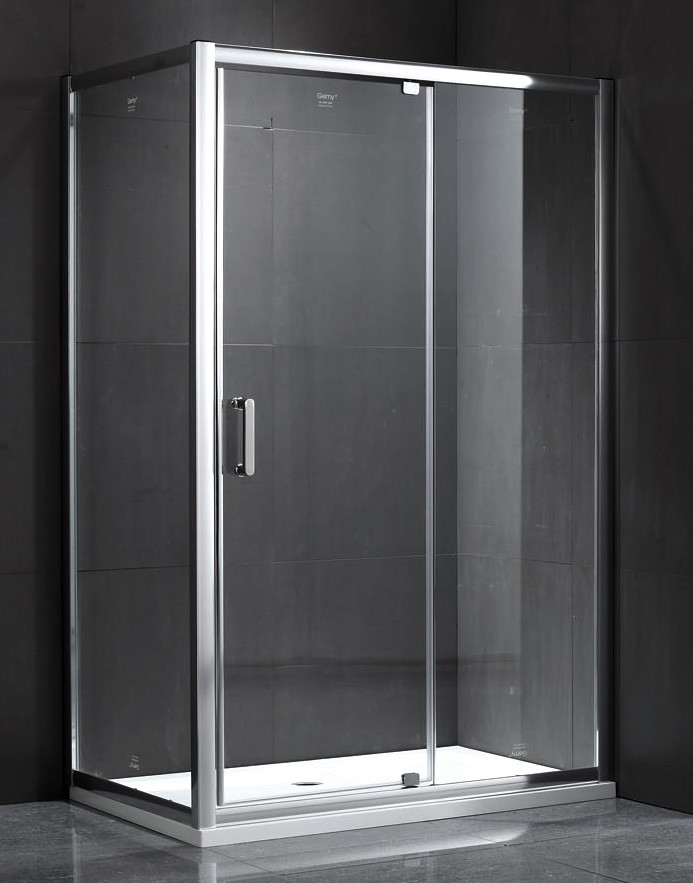 Душевой уголок 110х80 см Gemy Sunny Bay S28191C-A80 прозрачное