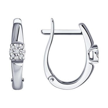 Серьги SOKOLOV Diamonds из белого золота с бриллиантами