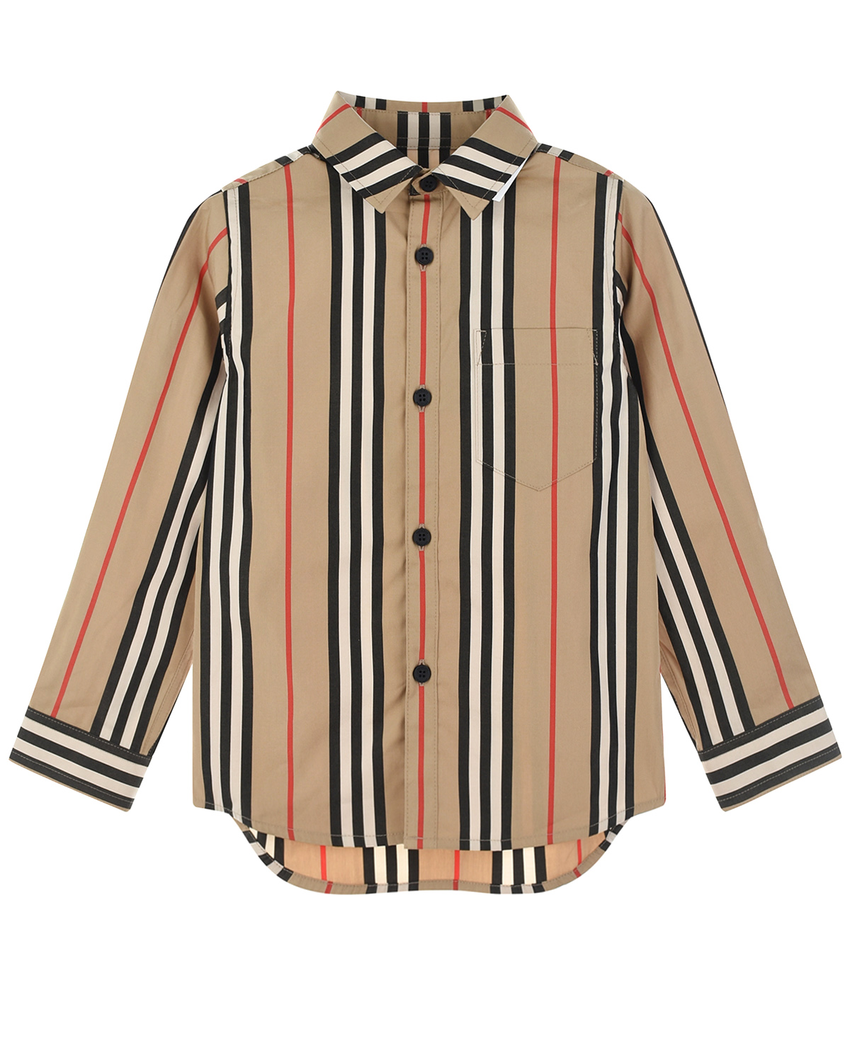 Бежевая рубашка в полоску Burberry